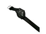 Montre Venizi noire bracelet cuir noir