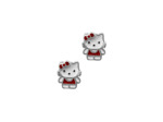 BOUCLES D'OREILLES ENFANT EN ARGENT HELLO KITTY