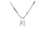 COLLIER EN ARGENT AVEC PENDENTIF SOLITAIRE TRIANGLE