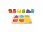 Janod - Puzzle sensoriel 6 cubes I Wood