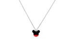 COLLIER EN ACIER PENDENTIF MICKEY MOUSE AVEC STRASS