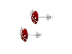 BOUCLES D'OREILLES EN ARGENT COCCINELLE