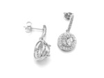 BOUCLES D'OREILLES SOLITAIRE PENDANT