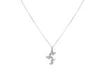 COLLIER EN ARGENT PENDENTIF 4 PAPILLONS AVEC ZIRCONIUM