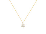 COLLIER EN ACIER DORE AVEC PENDENTIF ETOILE STRASS