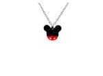 COLLIER EN ACIER PENDENTIF MICKEY MOUSE AVEC STRASS