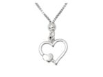 COLLIER EN ARGENT AVEC COEUR