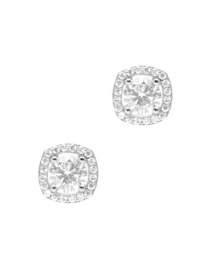 BOUCLES D'OREILLES EN ARGENT SOLITAIRE PIERRES