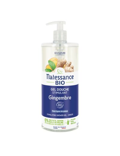 NATESS Gel Douche Stimulant Gingembre 1 L