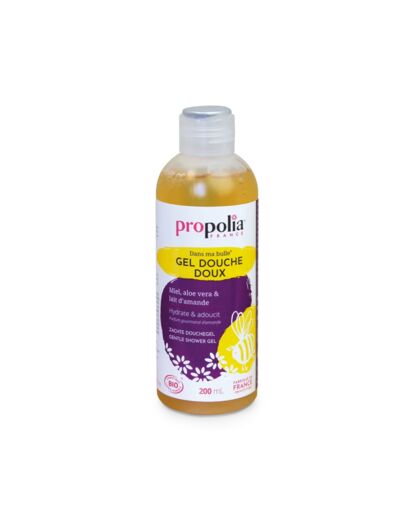 Manino : Propolia Gel Douche Doux Miel Aloe Vera Lait amandes Bio 200 ml