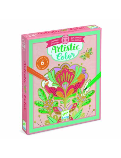 Coffret coloriages mandala avec feutres pinceaux