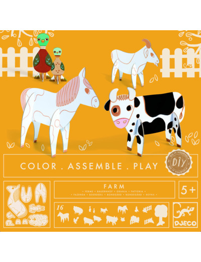 Kit assemblage et coloriage sur la ferme