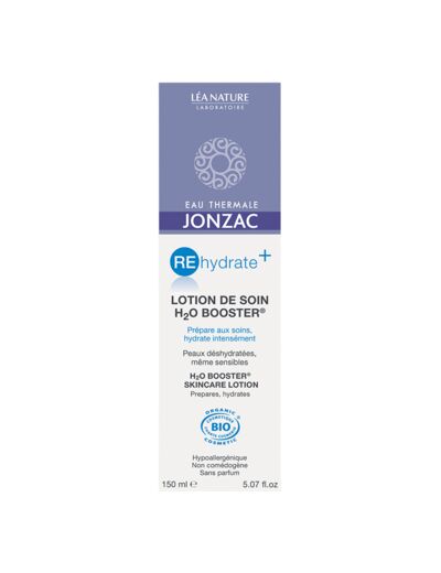 Jonzac : ETJ Rehydrate + Lotion de soin H2O Booster bio 150 ml