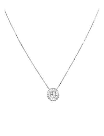 COLLIER EN ARGENT PENDENTIF ROND