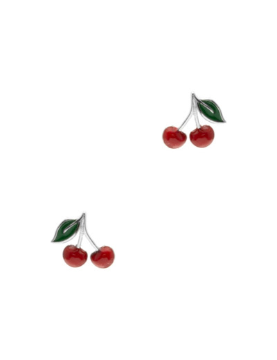 BOUCLES D'OREILLES EN ARGENT CERISES