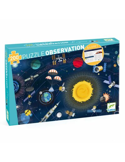 Puzzles Observation - L'Espace - 200 Pcs + Livret