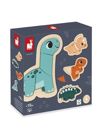 JANOD - J05824 - DINO - 4 PUZZLES EVOLUTIFS DINO