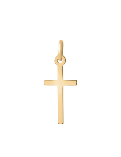 PENDENTIF EN PLAQUE OR MOTIF CROIX