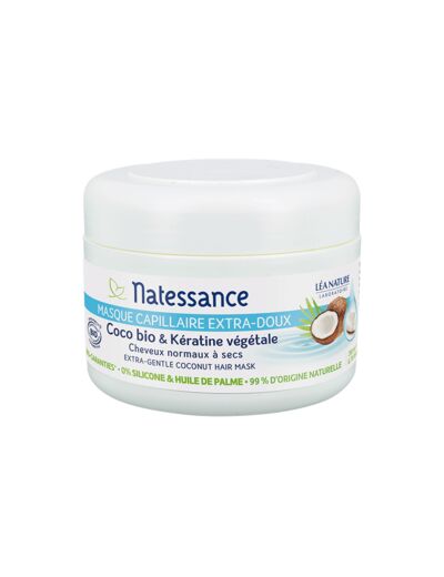 NATESS Masque capillaire extra-doux - coco bio & kératine végétale 200 ml