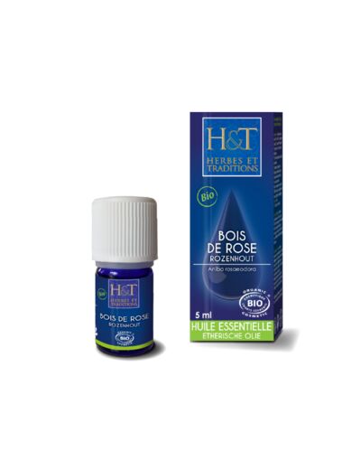 Herbes & Traditions : Huile essentielle BOIS DE ROSE FEUILLE Bio 5 ml