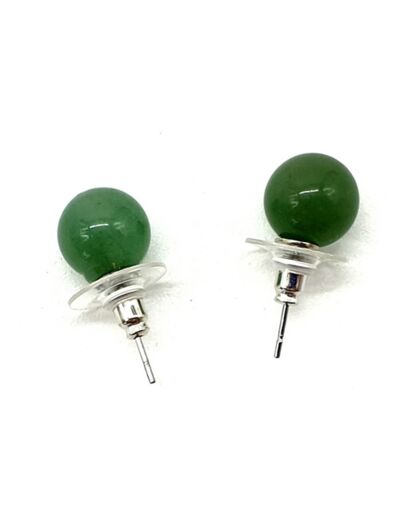 Claraline : Boucles d'Oreilles Perle Aventurine Verte