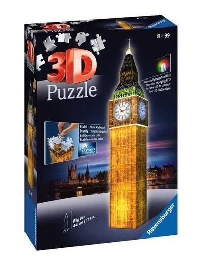 RAVENS - Puzzle 3D Big Ben - Night Edition - 125883