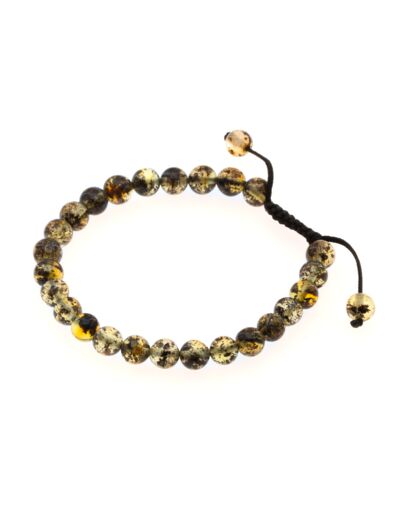 Claraline : Bracelet Shamballa Ambre Vert