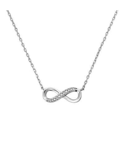 COLLIER EN ARGENT AVEC INFINI ET PIERRES