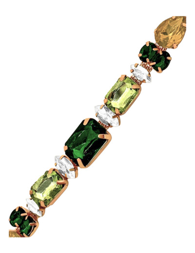 BRACELET STRASS MULTI-COULEUR VERT