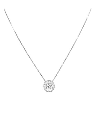 COLLIER EN ARGENT PENDENTIF ROND