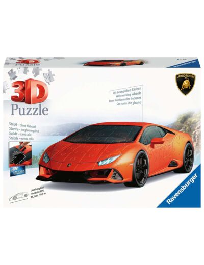 Puzzle Ravensburger 3D - Lamborghini Huracan EVO - 108 Pcs - 112388