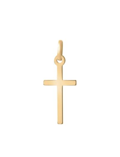 PENDENTIF EN PLAQUE OR MOTIF CROIX