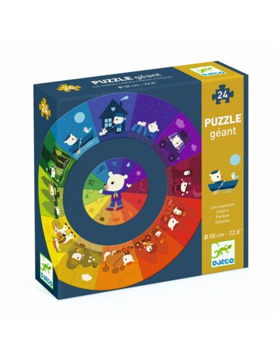 Puzzle Djeco - Les couleurs - 24pcs - DJ07017
