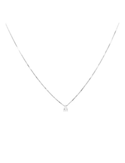 COLLIER EN ARGENT AVEC PENDENTIF SOLITAIRE TRIANGLE