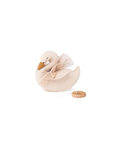 Peluche musicale Moulin Roty petit cygne Odette 18 cm