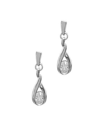 BOUCLES D'OREILLES EN ARGENT GOUTTE PENDANTE