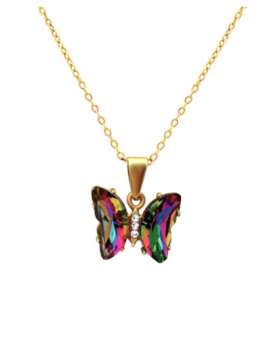 COLLIER AVEC PAPILLON RAINBOW