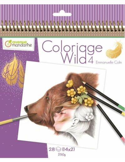 Avenue Mandarine Carnet de coloriage Wild 4