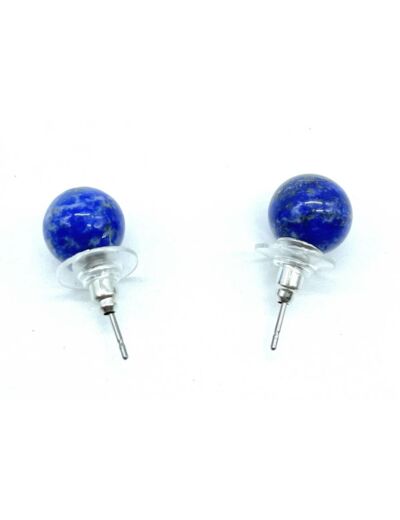 Claraline : Boucles d'Oreilles Perle Lapis Lazuli