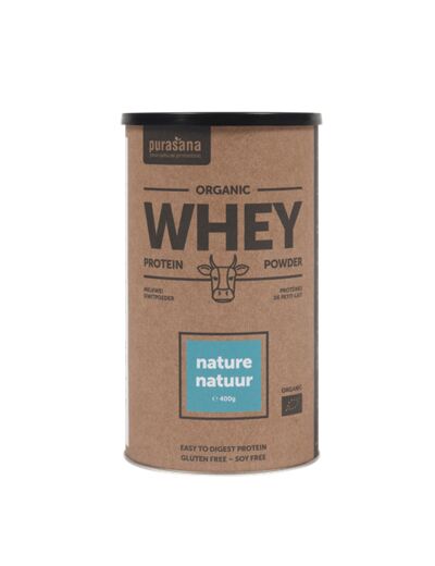 Protéines de petit-lait naturel Bio 400 gr (80% de protéines)