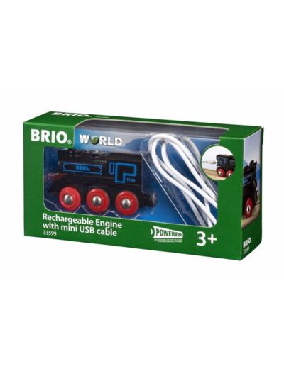 Brio - Locomotive rechargeable avec câble  - 33599