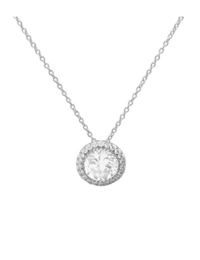 COLLIER EN ARGENT PENDENTIF ROND