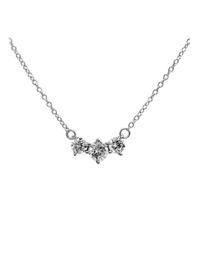 COLLIER EN ARGENT MOTIF FANTAISIE AVEC PIERRES