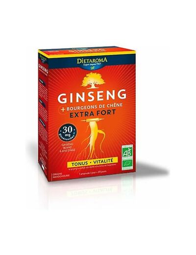 Manino : Dietaroma Ginseng Extra Fort Bio 20 amp