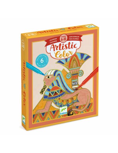 Coffret coloriages Egypte avec feutres pinceaux