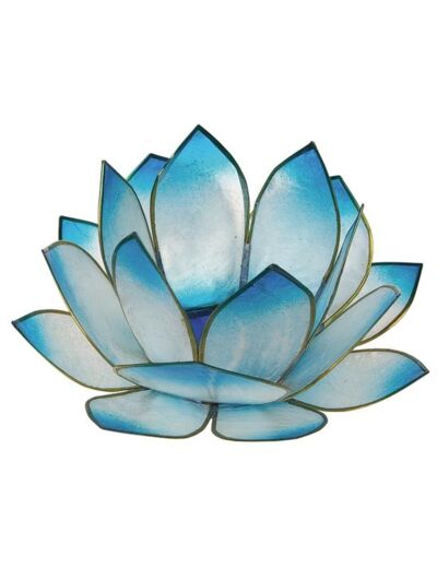Claraline : Photophore lotus - coloris turquoise