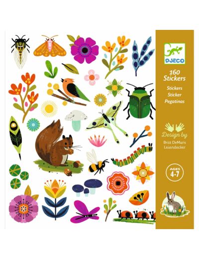 Djeco stickers fleurs et animaux Jardin