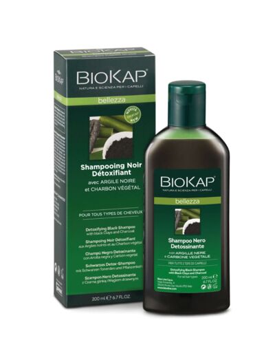 Manino : Biokap Shampoing Noir Détoxifiant 200 ml