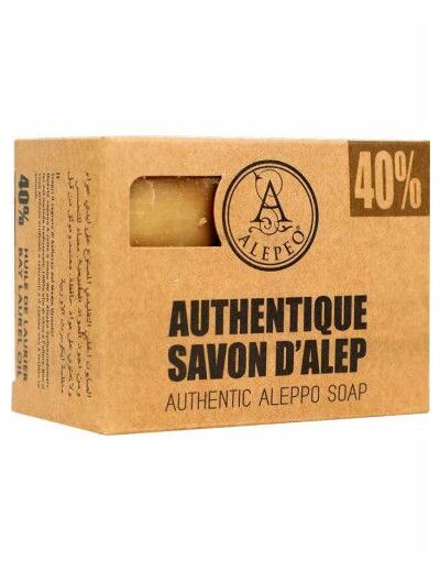 Claraline : Savon d'Alep Cosmos Biologique 40% Huile de Laurier 200 g