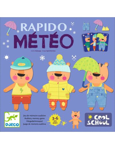 Djeco jeu de mémoire auditive Rapido Météo